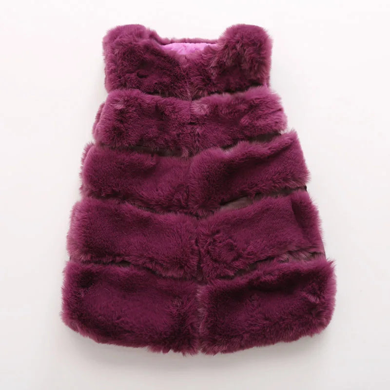 2024 Boys and Girls Baby Kids Hair Sweater Thick Hair Jacket Vest Fashion Casual Baby Warm Vset Casual All-match