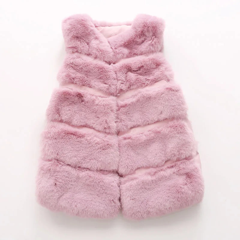 2024 Boys and Girls Baby Kids Hair Sweater Thick Hair Jacket Vest Fashion Casual Baby Warm Vset Casual All-match